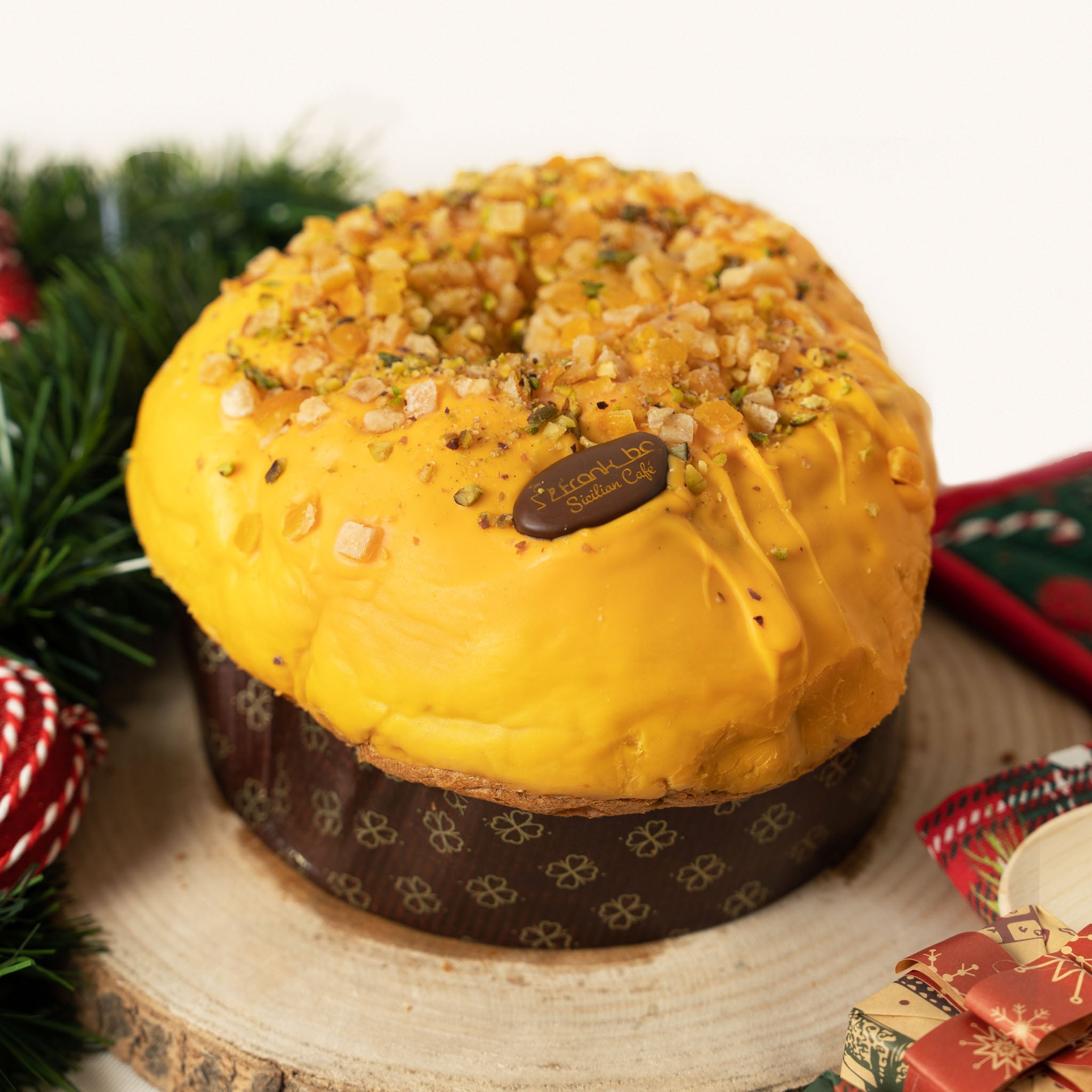 Panettone Artigianale Farcito con Crema all'Arancia (1.3kg)