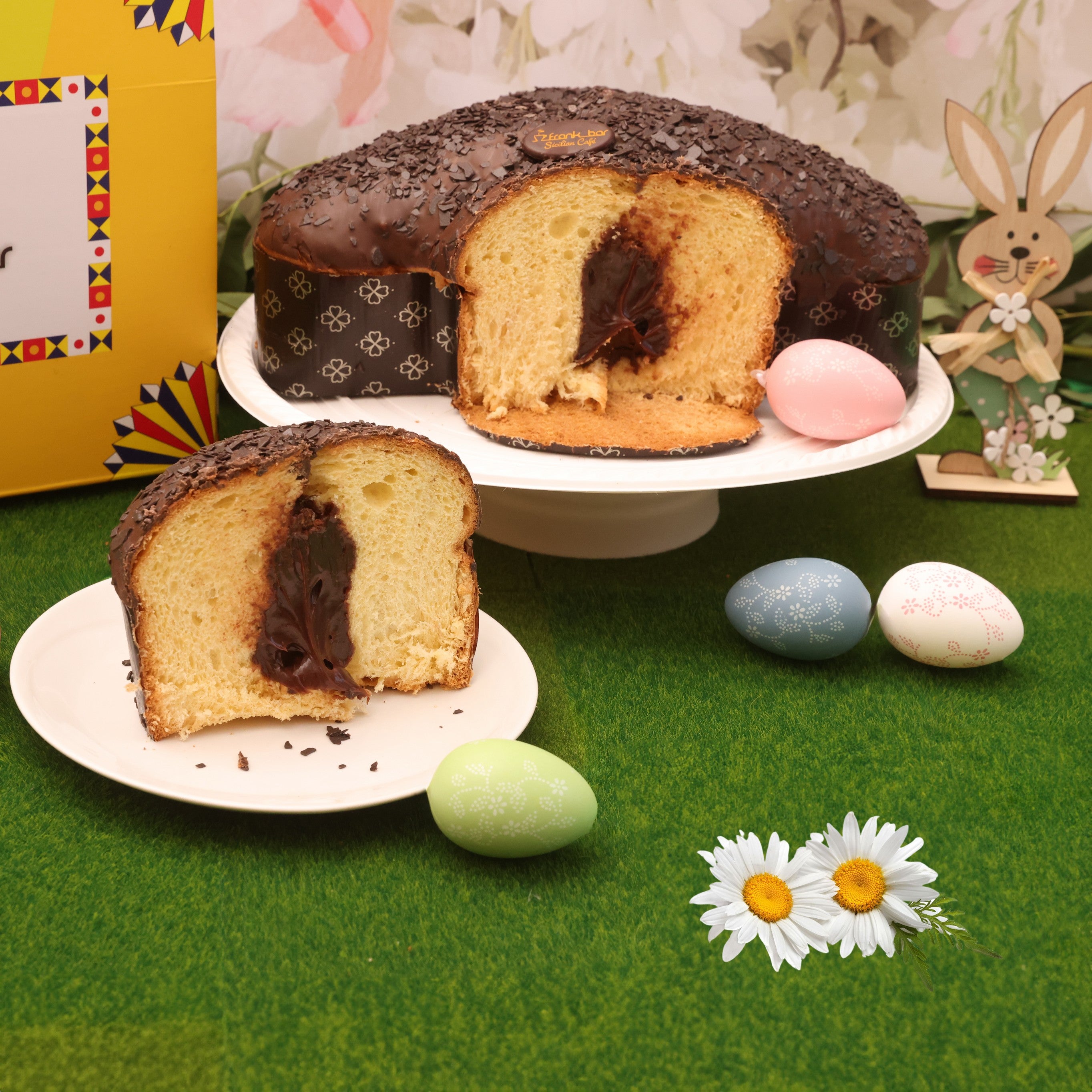 Handwerklich hergestellte Colomba gefüllt mit Schokoladencreme (1,3 kg)