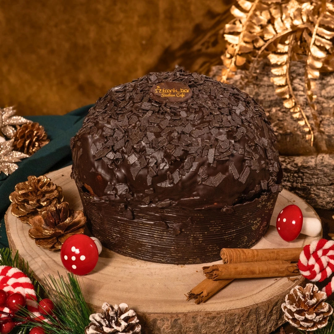 Panettone Artigianale Farcito con Crema al Cioccolato (1.4kg)