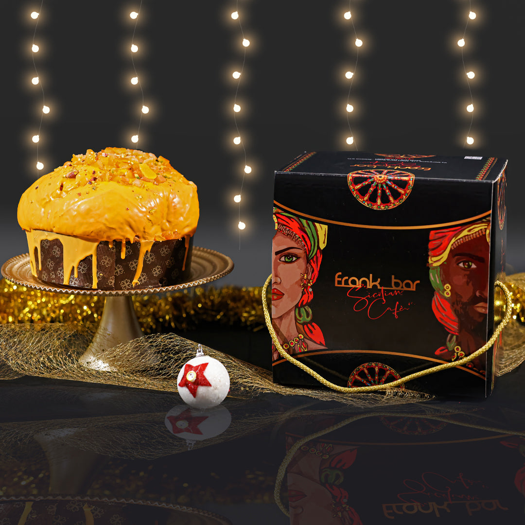 Panettone Artigianale Farcito con Crema all'Arancia (1.4kg)